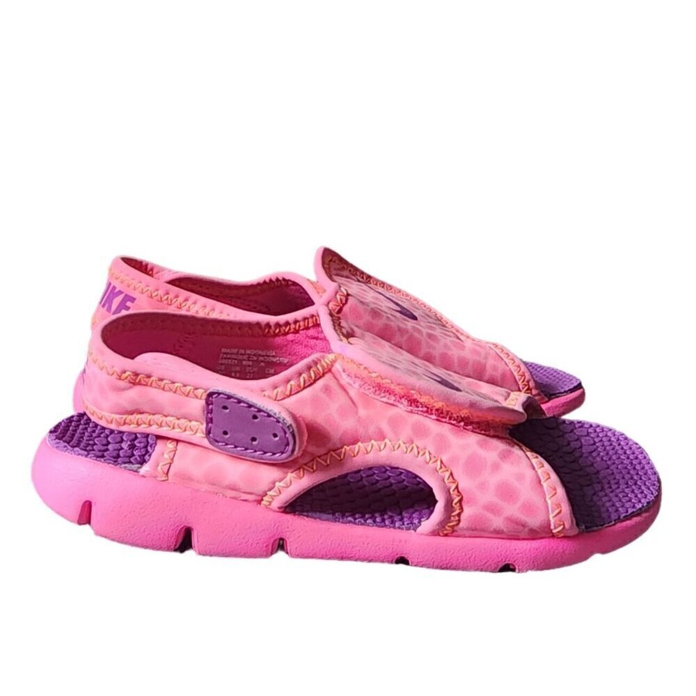 Nike Sunray Adjust 4 Sandals Pink Purple Little Girls Size 10